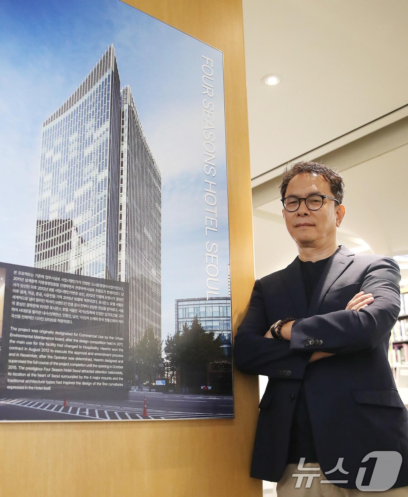 본문 이미지 - 권기재 희림종합건축사사무소 글로벌부문 대표가 12일 서울 강동구 상일로 희림종합건축사무소에서 뉴스1과 인터뷰를 하고 있다. 2024.8.12/뉴스1 ⓒ News1 임세영 기자