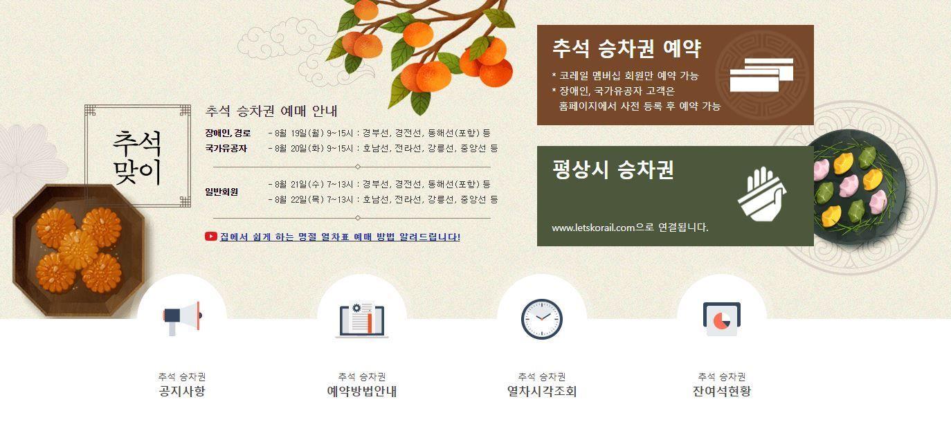 본문 이미지 - 코레일 추석 승차권 온라인 예매 체험 사이트.(한국철도공사 제공)
