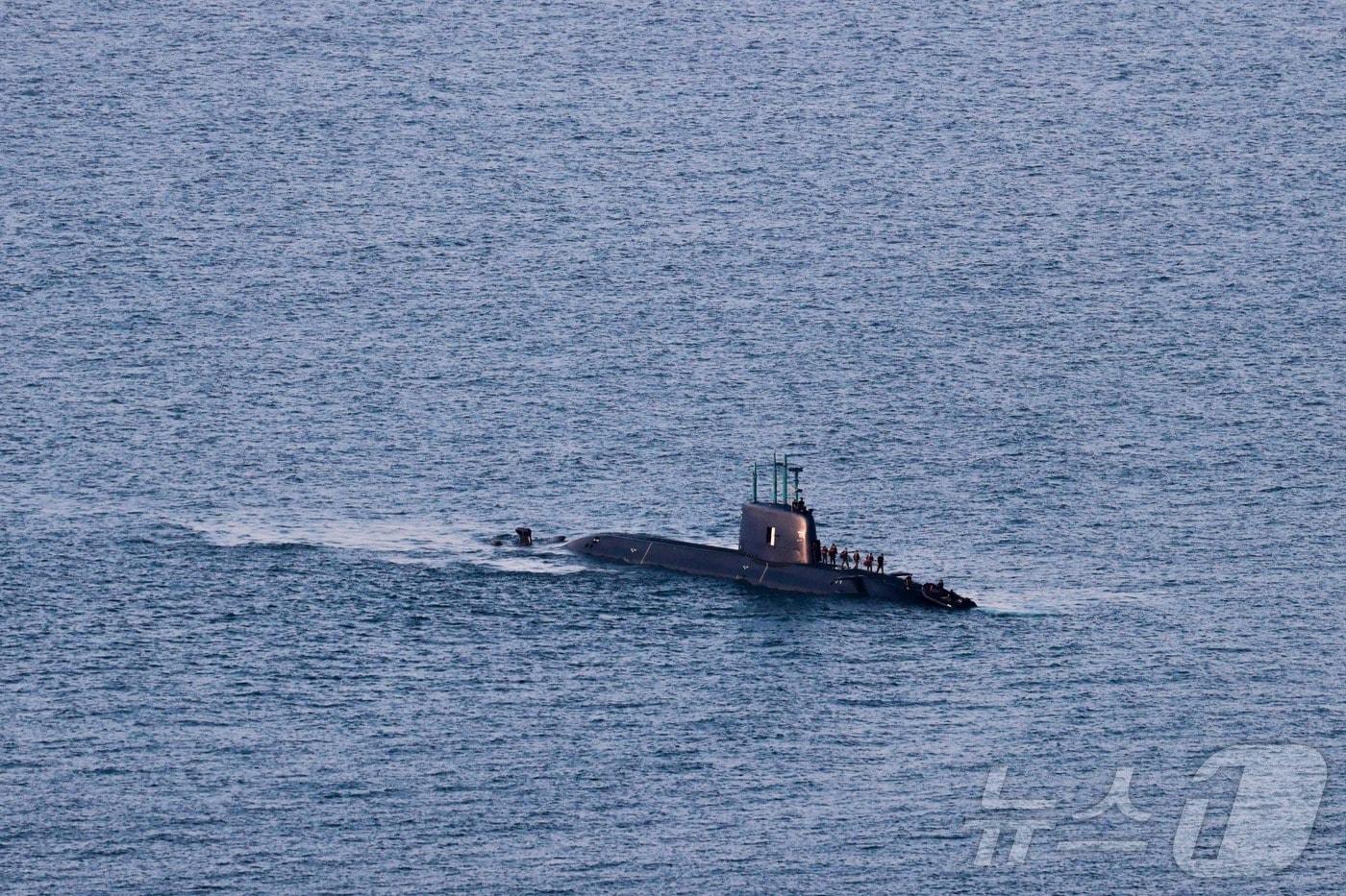 지중해 앞바다에서 항해하는 이스라엘 잠수함&lt;자료사진&gt; 2024.08.13 ⓒ AFP=뉴스1 ⓒ News1 김지완 기자