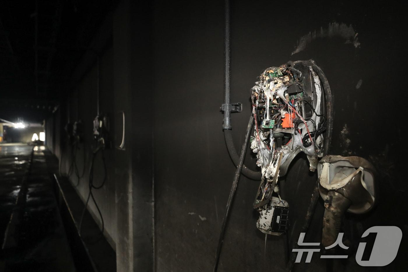 전기차 충전기가 불에 타 소실됐다. (사진은 기사 내용과 무관함) 2024.8.14/뉴스1 ⓒ News1 이승배 기자