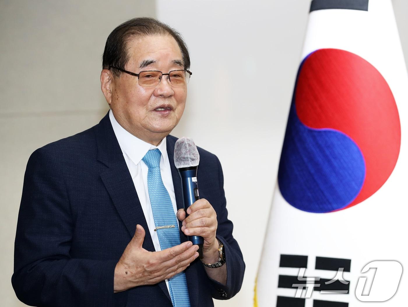 본문 이미지 - 이종찬 광복회장. 2024.8.14/뉴스1 ⓒ News1 오대일 기자