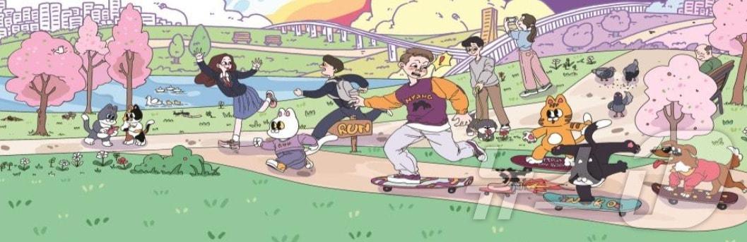 본문 이미지 -  여의나루역 러너스테이션 매력펜스 디자인 (서울시 제공)