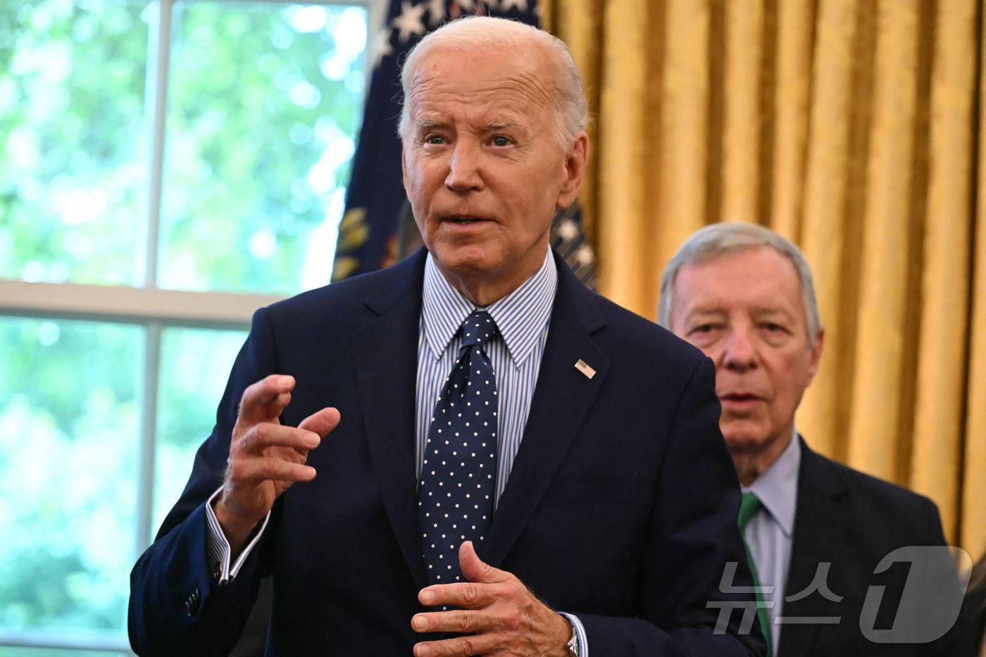 본문 이미지 - 조 바이든 미국 대통령. 2024.08.18 ⓒ AFP=뉴스1 ⓒ News1 우동명 기자