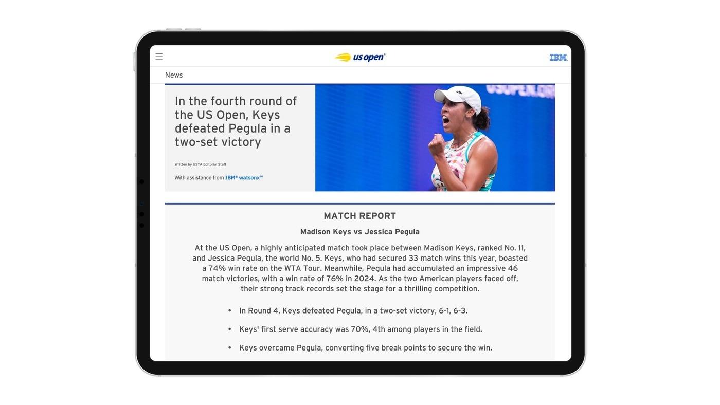  IBM 매치 리포트 상세 화면. &#40;IBM 제공&#41;