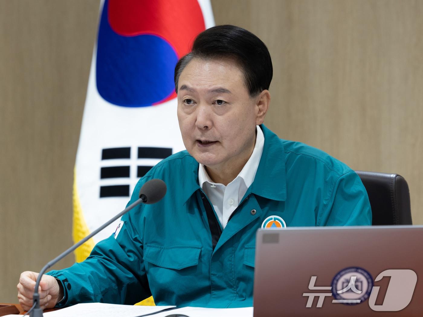 본문 이미지 - 윤석열 대통령이 19일 서울 용산 대통령실 청사에서 열린 을지 및 제36회 국무회의에서 발언하고 있다. (대통령실 제공) 2024.8.19/뉴스1 ⓒ News1 송원영 기자