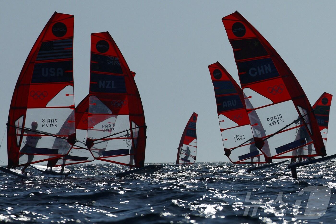 2024 파리 올림픽 요트 딩기 경기 모습ⓒ 로이터=뉴스1