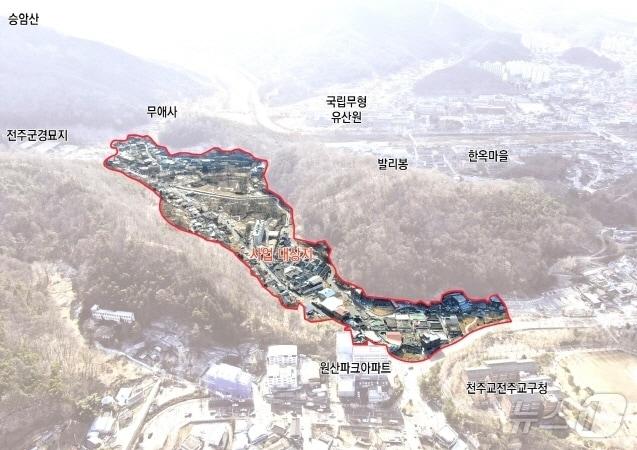 본문 이미지 - 전주시 낙수정 마을 위치도/뉴스1
