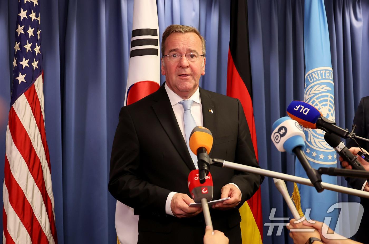 본문 이미지 -  보리스 피스토리우스 독일 국방장관. 2024.8.2/뉴스1 ⓒ News1 사진공동취재단