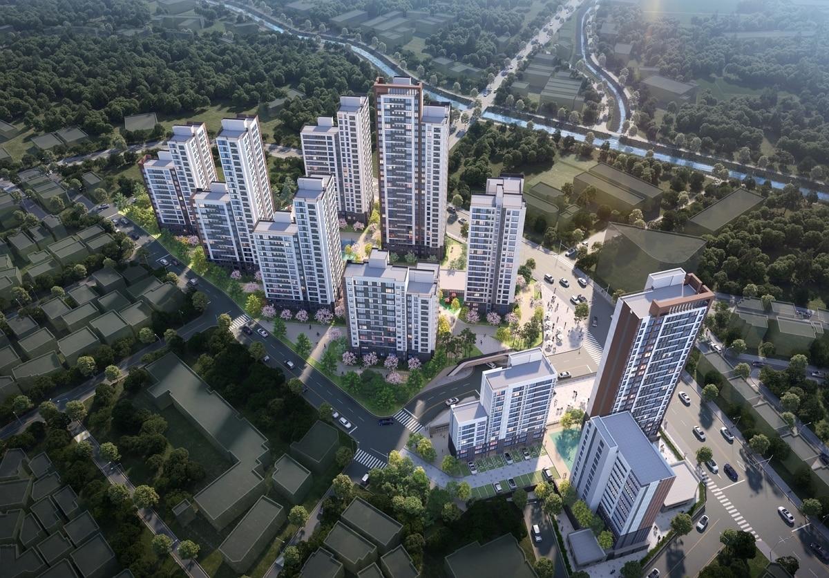 본문 이미지 - 고양 행신 1-1구역 재개발사업 예상 조감도./한양 제공