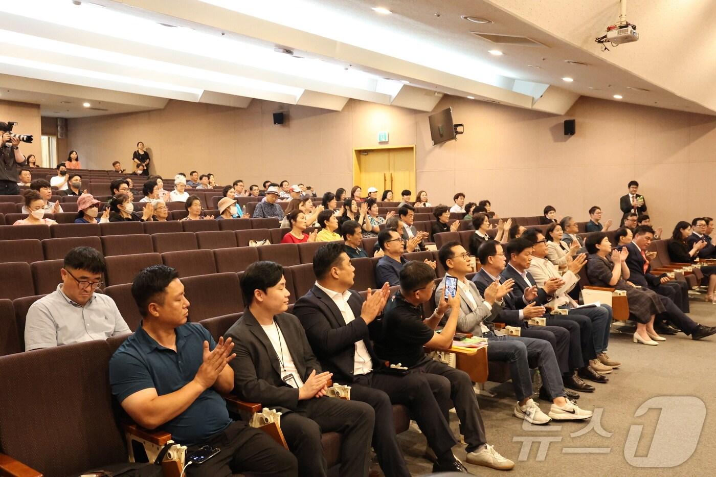 본문 이미지 - 국민의힘이 강남대에서 개최한 ‘시민 안전을 위한 전기차 배터리 심포지엄’ 모습.(국민의힘 제공)