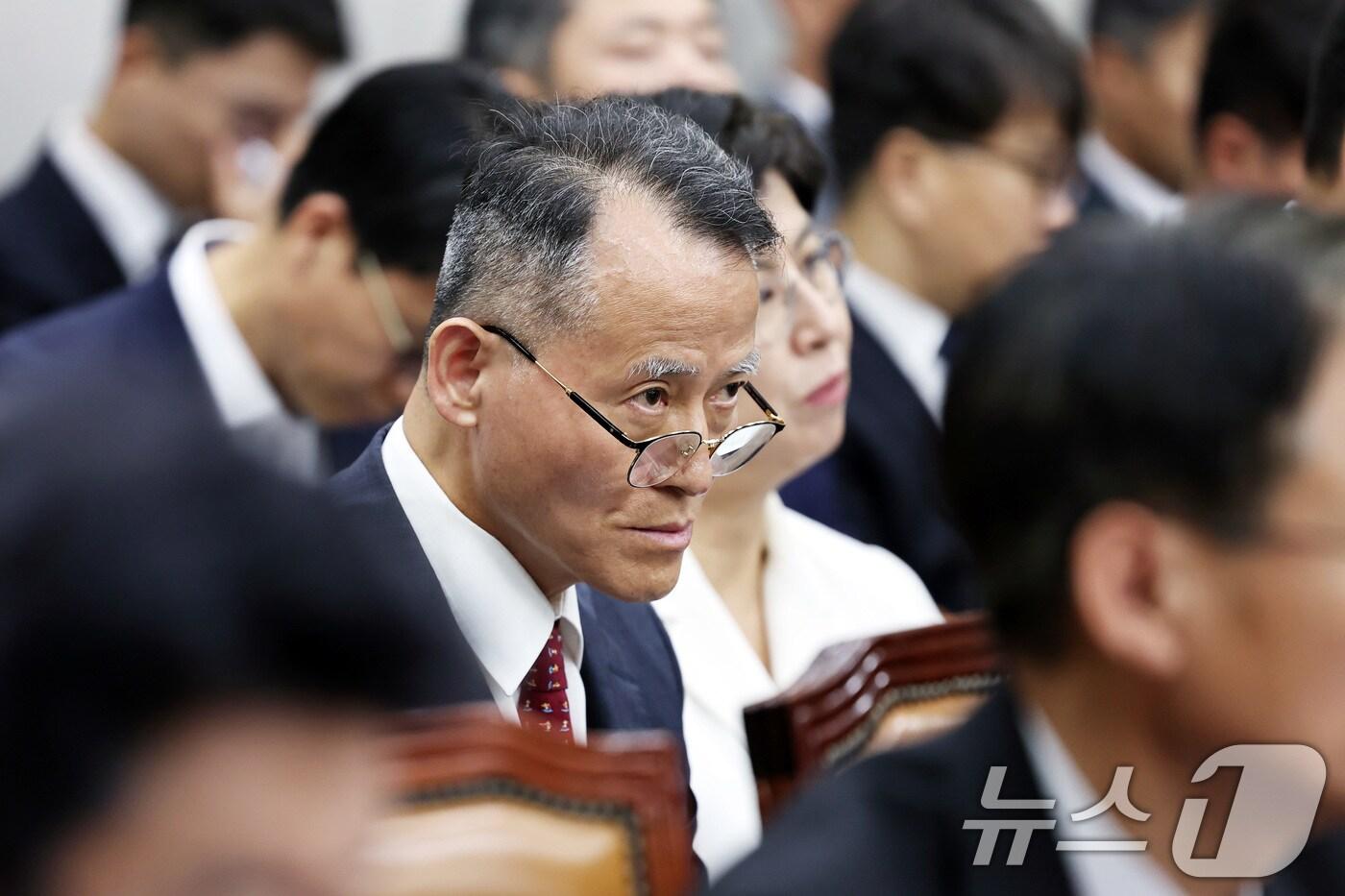 이충상 국가인권위원회 상임위원이 27일 오전 서울 여의도 국회에서 열린 운영위원회 전체회의에 자리하고 있다.  2024.8.27/뉴스1 ⓒ News1 구윤성 기자