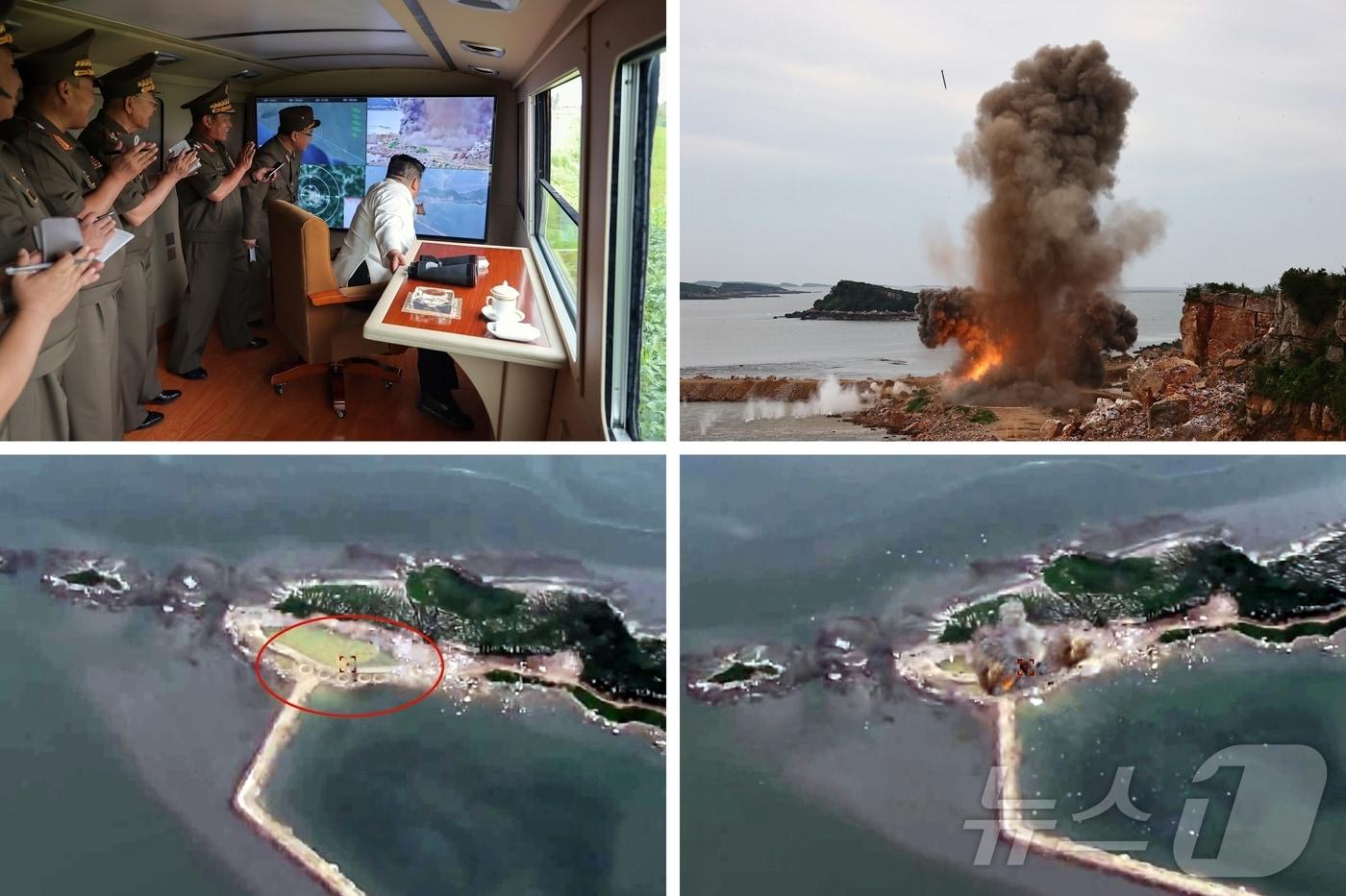 (평양 노동신문=뉴스1) = 북한의  240㎜ 방사포 시험사격. [국내에서만 사용가능. 재배포 금지. DB 금지. For Use Only in the Republic of Korea. Redistribution Prohibited] rodongphoto@news1.kr