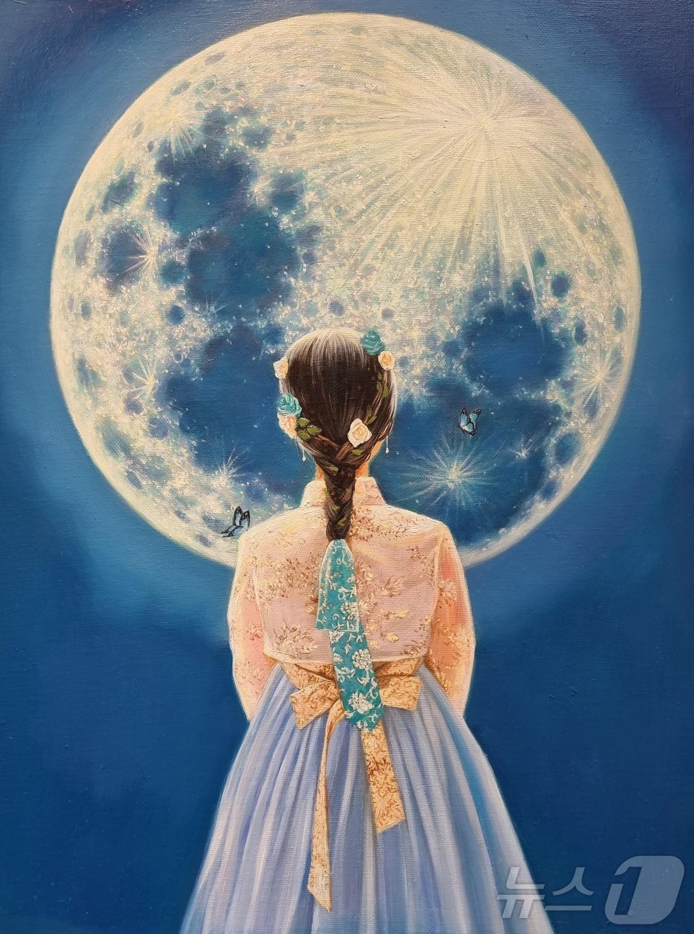 본문 이미지 - 변지현 작가의 작품 '달꽃' (대구 서구문화회관 제공)