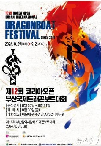 본문 이미지 - 제12회 코리아오픈 부산국제드래곤보트대회 홍보물(부산시청 제공)