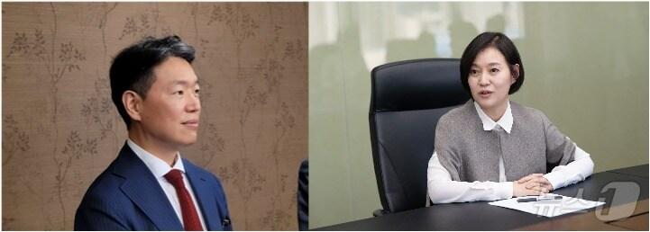 본문 이미지 - 임종훈 한미사이언스 대표(왼쪽)와 임주현 한미약품그룹 부회장.(한미약품 제공)/뉴스1 ⓒ News1