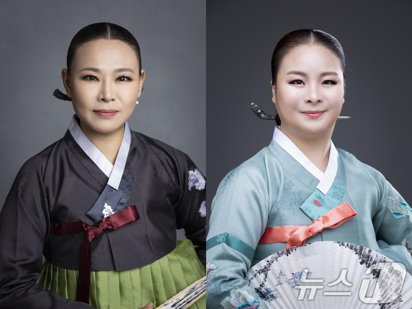 본문 이미지 - 광주 임방울 국악상 본상 수상자 염경애 씨(왼쪽)와 특별상 노해현 씨.(광주시 제공)/뉴스1