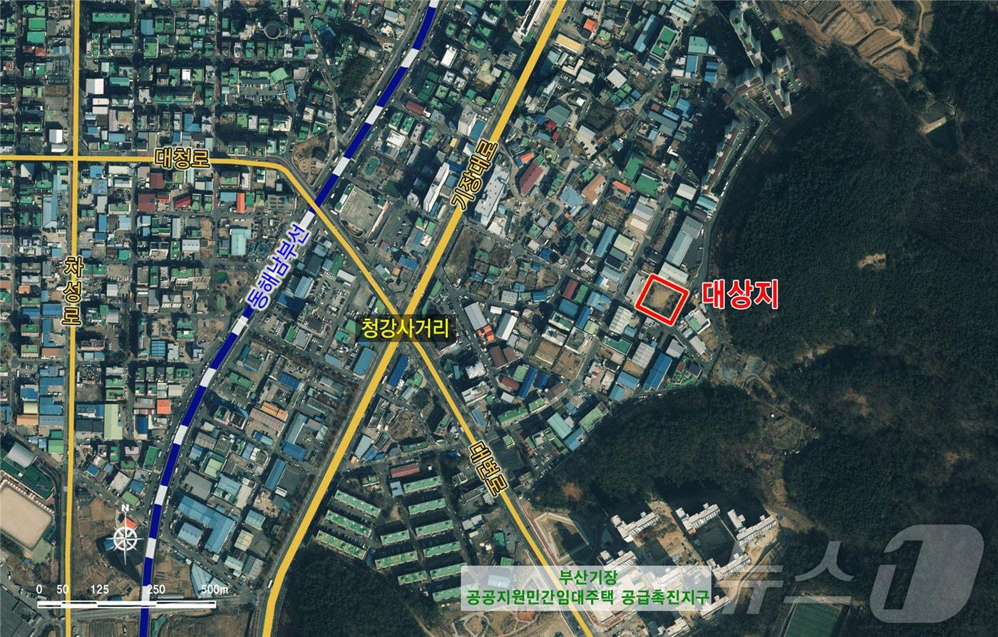 본문 이미지 - 기장 반려견 놀이터 조성사업 위치도(기장군청 제공)