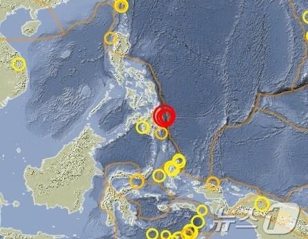 본문 이미지 - 필리핀 민다나오섬서 규모 6.7 지진이 발생했다. <출처=독일지구과학연구소(GFZ)>
