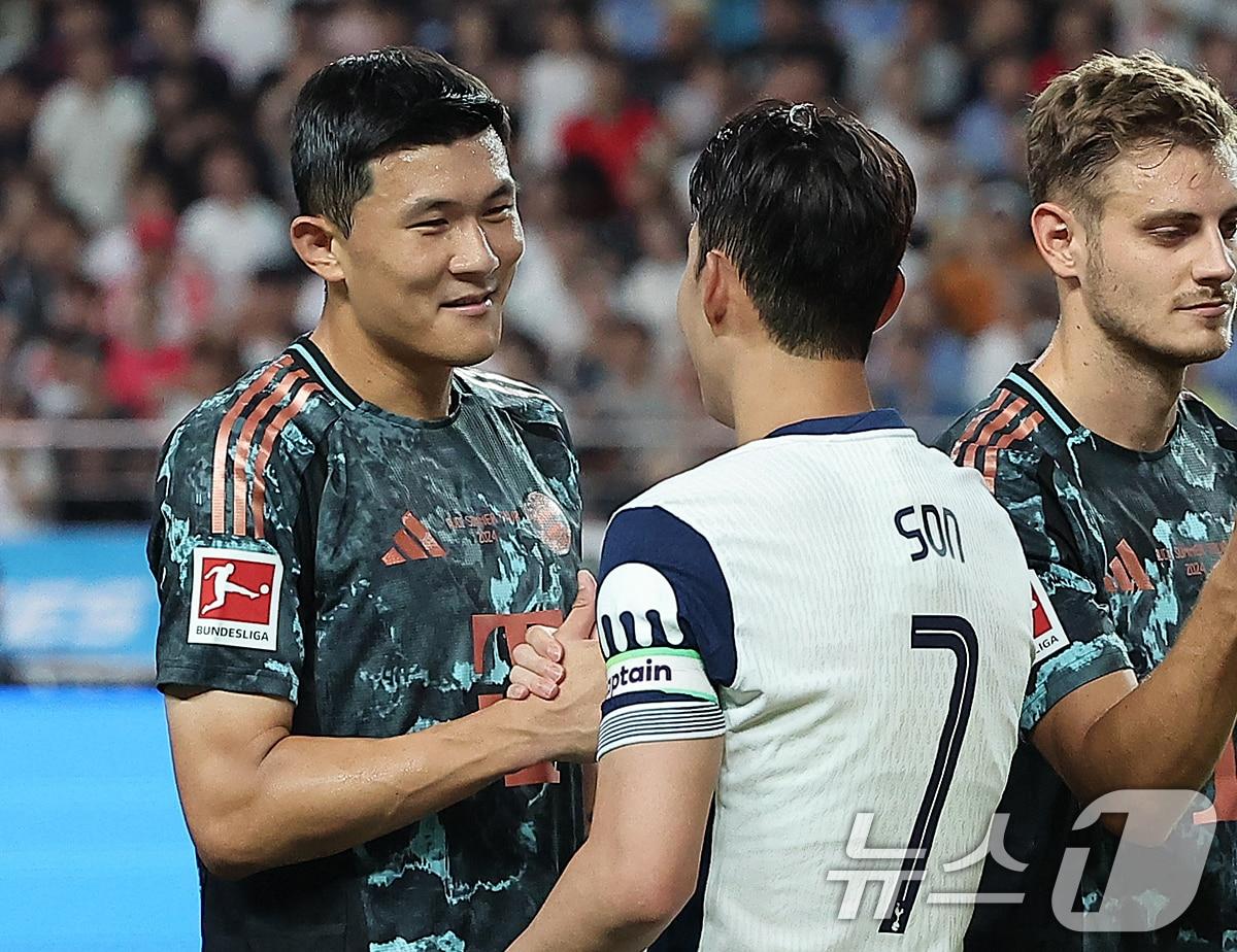 본문 이미지 - 김민재(왼쪽)와 손흥민  2024.8.3/뉴스1 ⓒ News1 김진환 기자