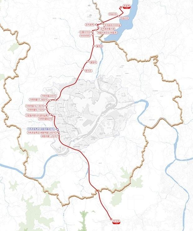 본문 이미지 - 세종시 광역버스 1003번 노선.(세종시 제공)/뉴스1