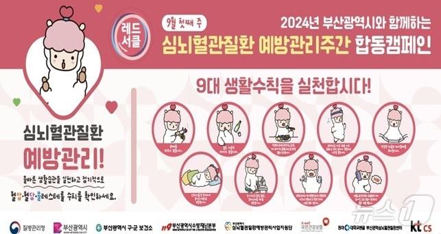 본문 이미지 - 심뇌혈관질환 예방관리 주간 레드서클 캠페인 포스터.(부산시청 제공)