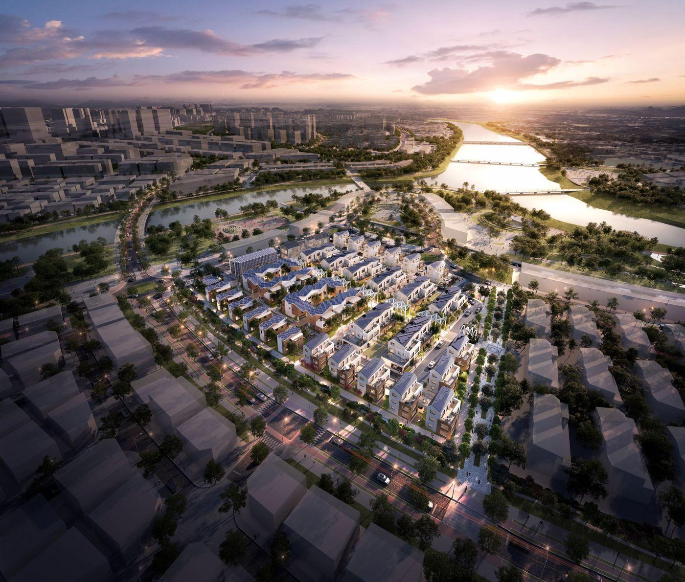 본문 이미지 - 부산 강서구 에코델타시티 스마트시티 시범도시 조감도.&#40;국토교통부 제공&#41;