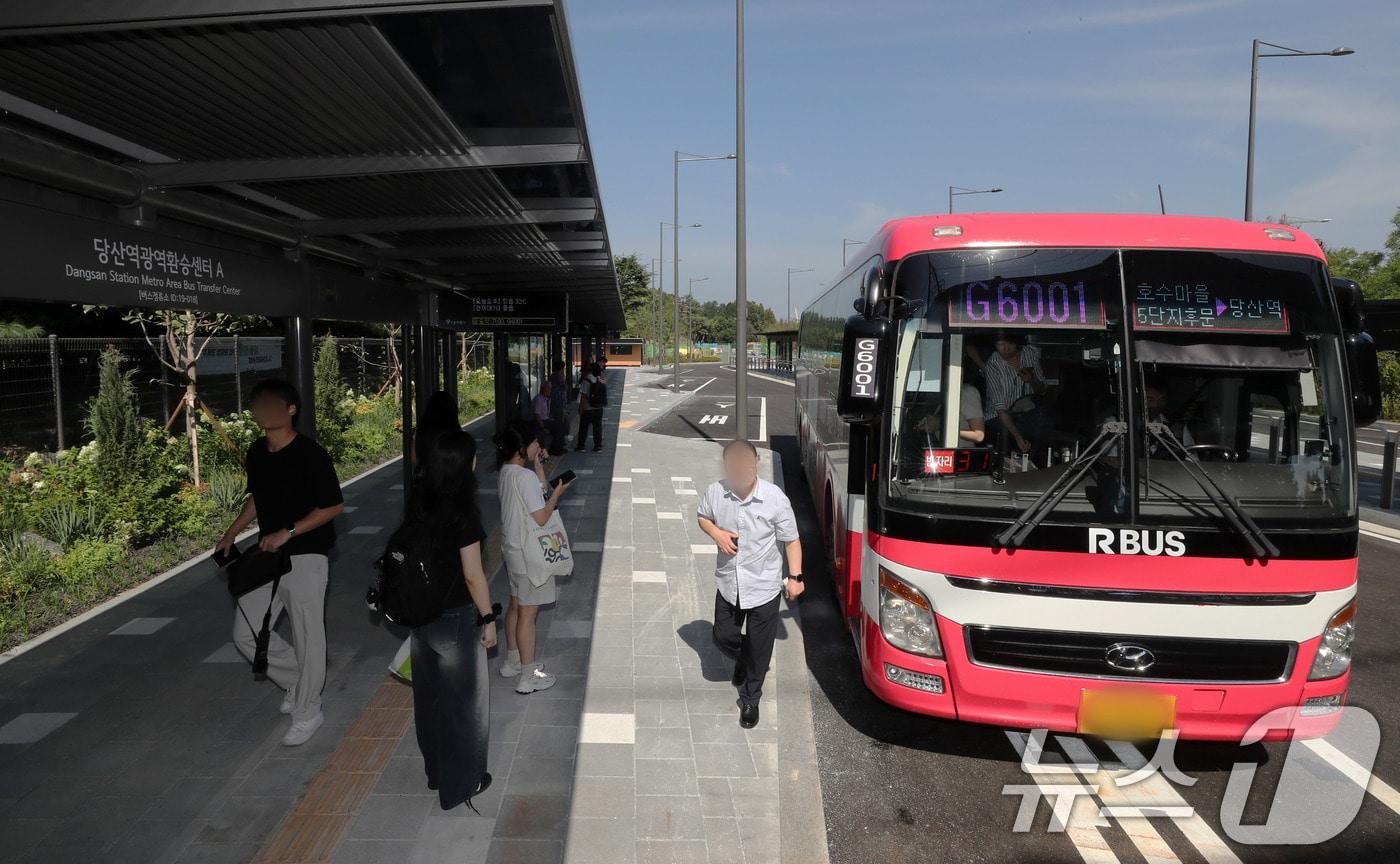 서울 당산역 광역환승센터 광역버스 모습.(자료사진) 뉴스1 ⓒ News1 박세연 기자