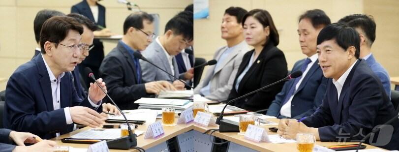 본문 이미지 - 5일 오전 전주시청 회의실에서 더불어민주당 전주시을 지역위원회와의 정책간담회가 개최됐다.&#40;전주시 제공&#41;/뉴스1