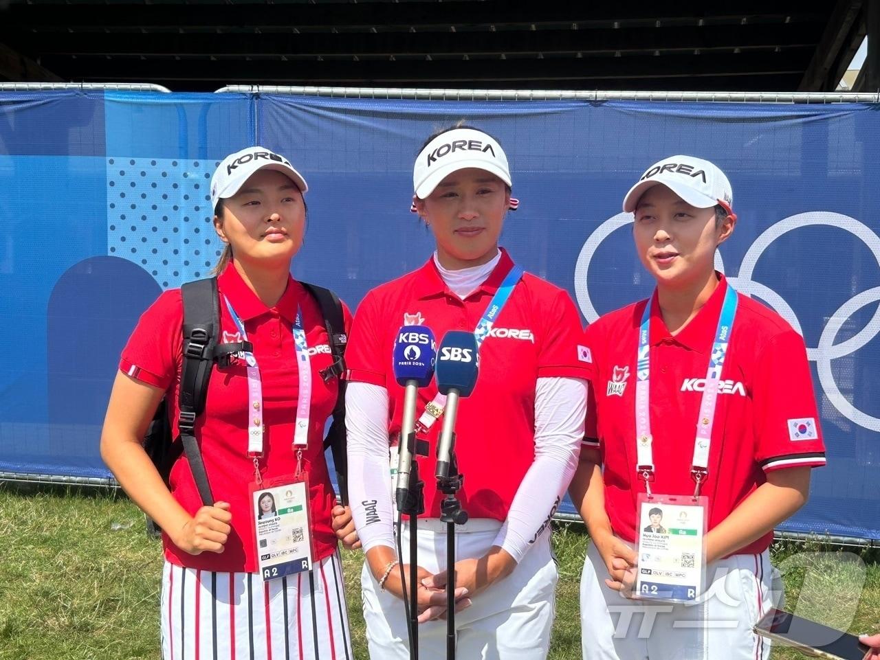 본문 이미지 - 여자 골프 대표팀의 고진영(왼쪽부터), 양희영, 김효주. ⓒ News1 문대현 기자