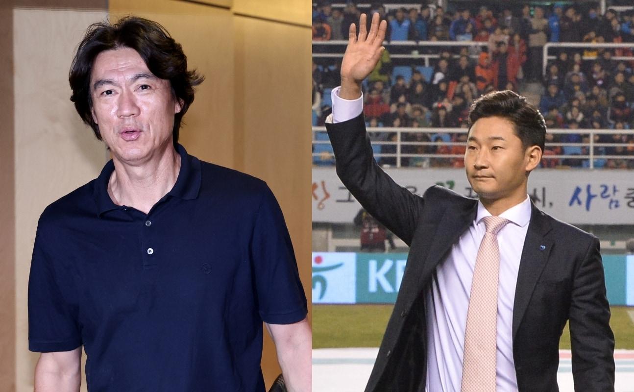 본문 이미지 - 홍명보(왼쪽), 이천수. ⓒ 뉴스1