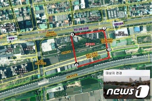 본문 이미지 - 김해시 부원동 271 일대 '김해 NHN IDC & 스마트홈 도시개발사업' 부지. ⓒ 뉴스1 DB
