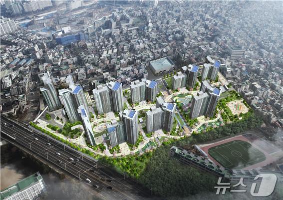 본문 이미지 - KT대전인재개발원 내에 들어설 아파트 조감도.(계룡건설 제공)/ 뉴스1 