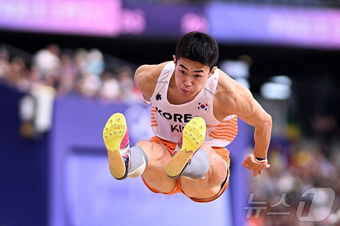 본문 이미지 - 한국 세단뛰기 대표 김장우. ⓒ AFP=뉴스1
