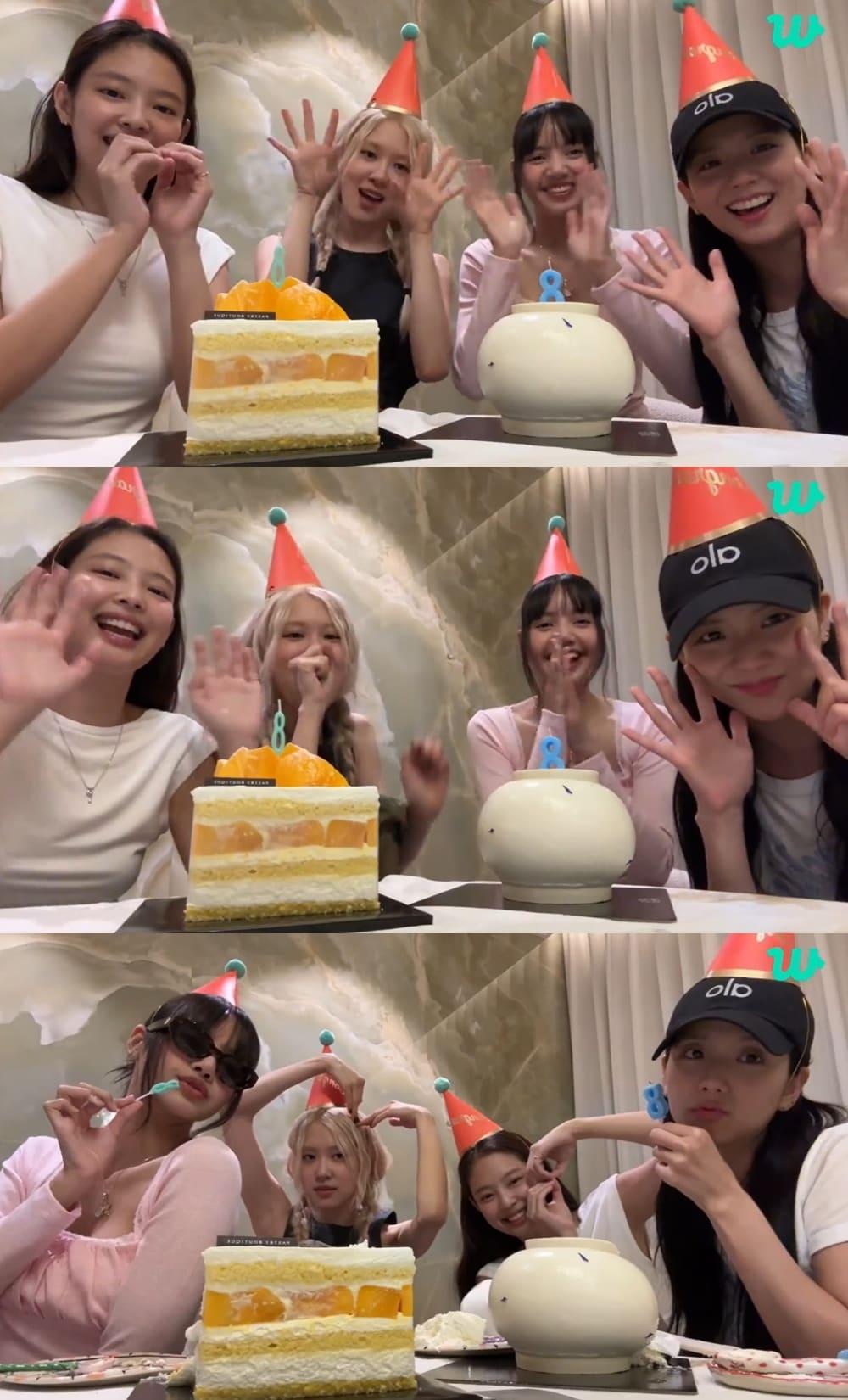 본문 이미지 - 블랙핑크 위버스 라이브 영상 갈무리