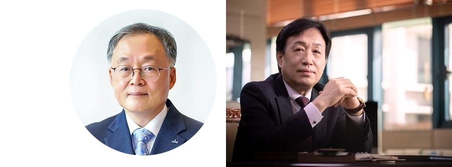 본문 이미지 - 이상률 항우연 원장과 박영득 천문연 원장의 정규 임기가 올해 3월, 4월에 종료되면서 각 연구원은 신임 원장을 뽑아야 하는 상황이다. 이상률 원장(좌측)과 박영득 원장(우측)의 모습.(각 연구원 홈페이지 갈무리)