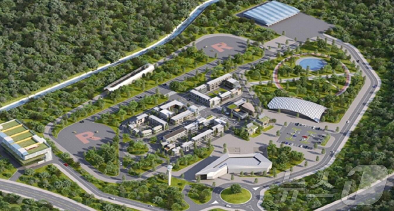 본문 이미지 - 실외이동로봇 평가센터가 들어설 국가로봇테스트필드 조감도.(대구시 제공)