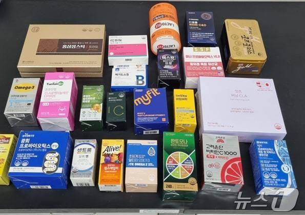 본문 이미지 - 서울시가 검사한 건강기능식품들. (서울시 제공)ⓒ 뉴스1