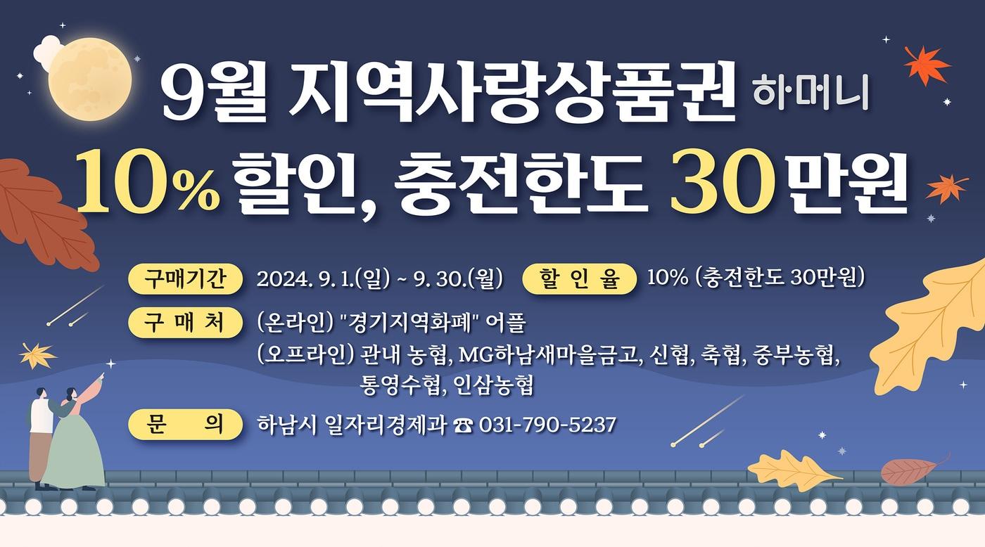 본문 이미지 -  하남 지역사랑상품권 하머니 인센티브 확대 지원 홍보 포스터(하남시 제공)/뉴스1