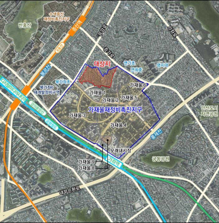 본문 이미지 - 가재울7구역 위치도(서울시 제공).