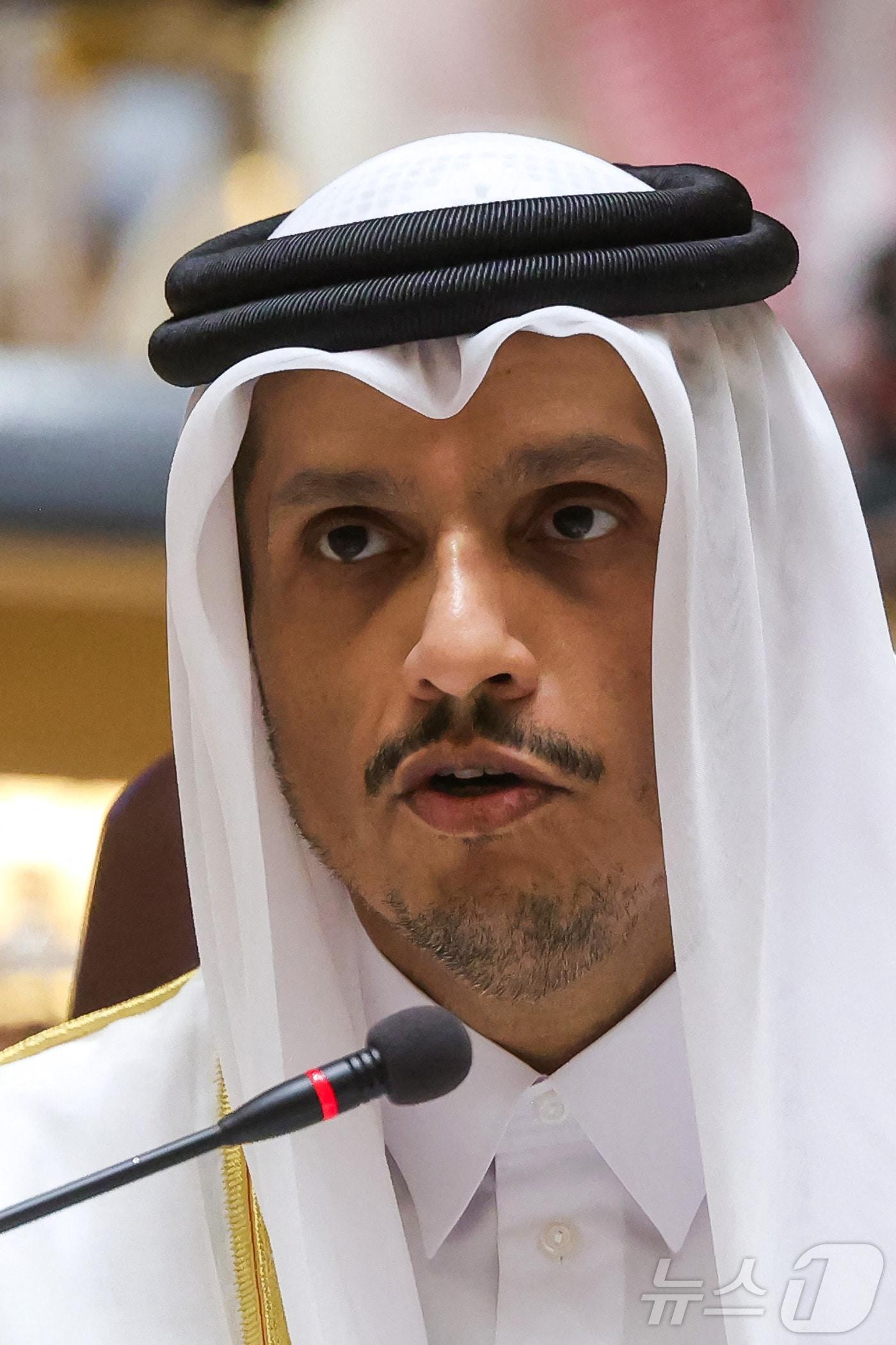 본문 이미지 - 세이크 무함마드 빈 압둘라흐만 알사니 카타르 총리. 2024.09.10 ⓒ AFP=뉴스1 ⓒ News1 우동명 기자