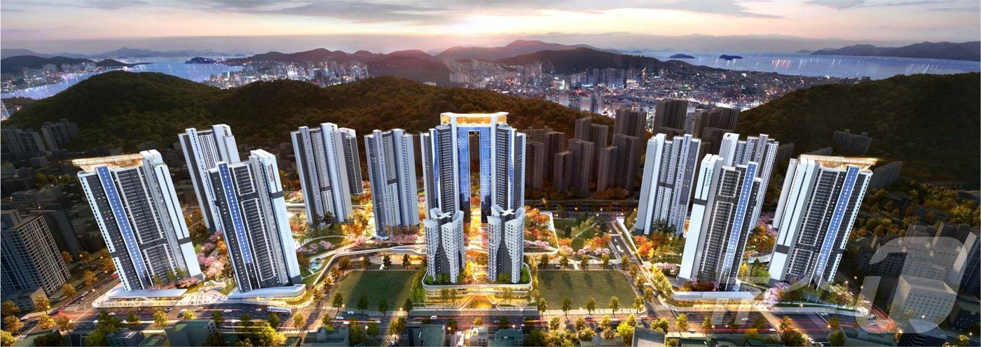 부산 괴정5구역 재개발 투시도.(현대건설 제공)