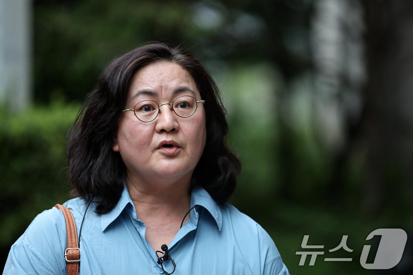 본문 이미지 - 이른바 '재판 노쇼'로 피해를 입은 고(故) 박주원 양의 어머니 이기철 씨. 2024.9.11 ⓒ 뉴스1 이승배 기자