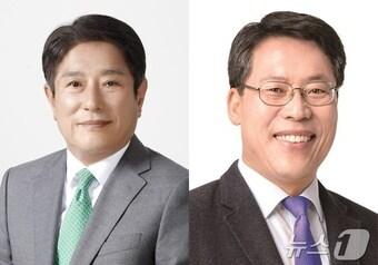본문 이미지 - 조상래(66) 더불어민주당 후보(왼쪽) 박웅두(56) 조국혁신당 후보 