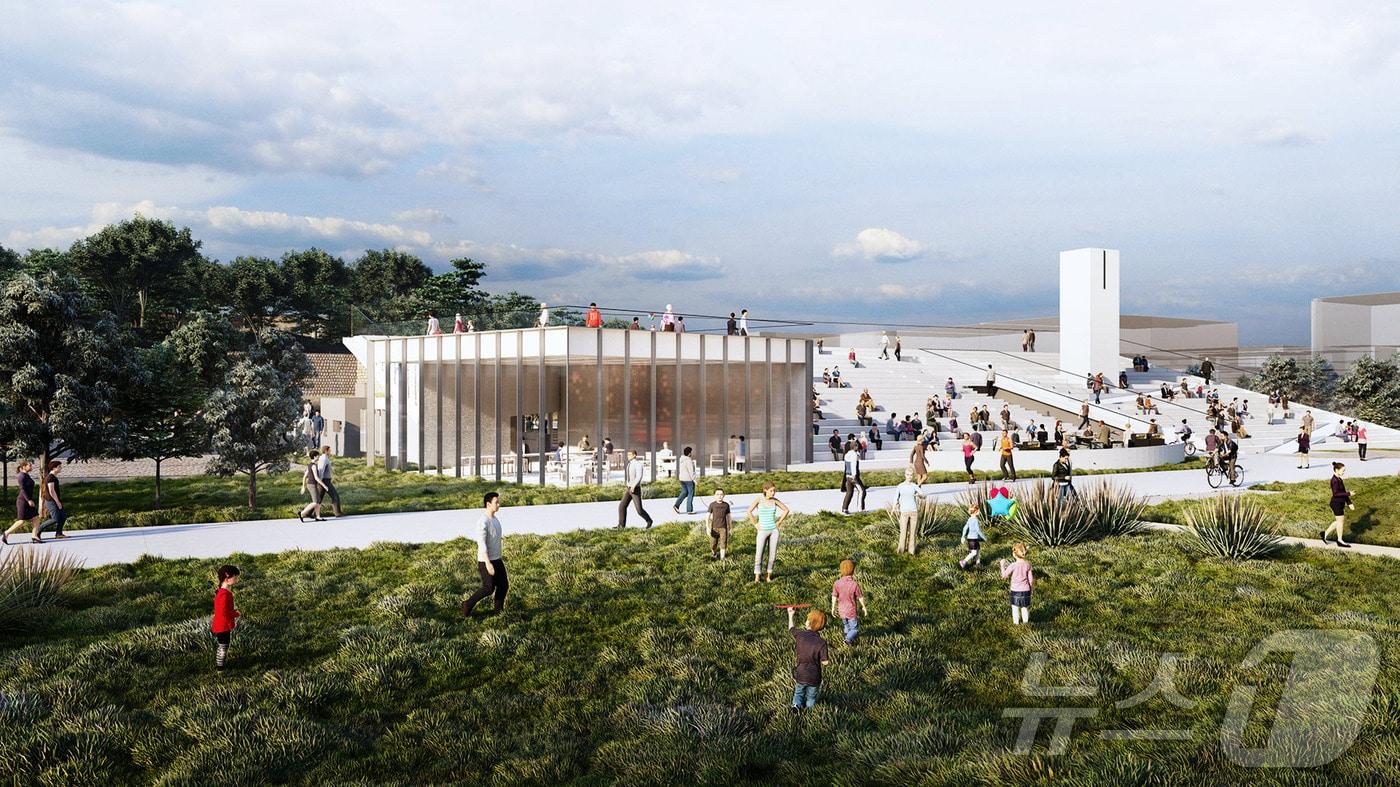 진주대첩 역사공원 공원지원시설 투시도(진주시 제공).