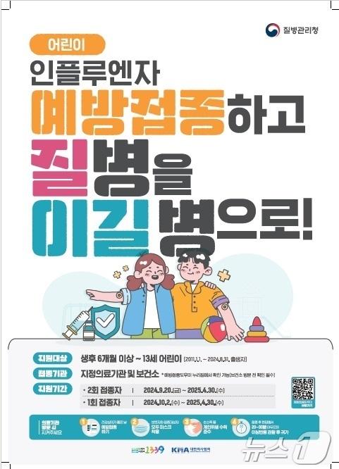 본문 이미지 - 어린이 인플루엔자 예방접종 포스터.(경기도 제공)