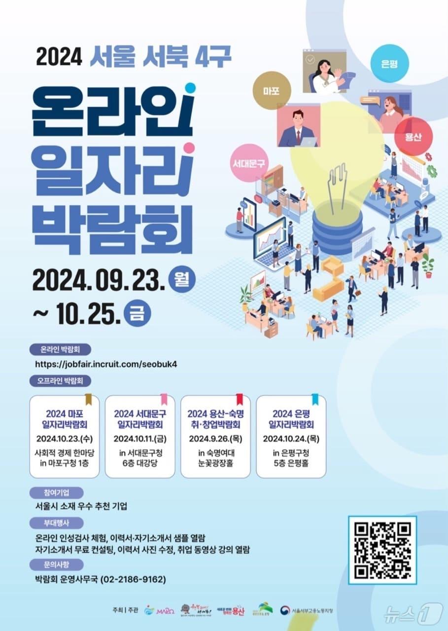 본문 이미지 - 서북4구 온라인 일자리 박람회.