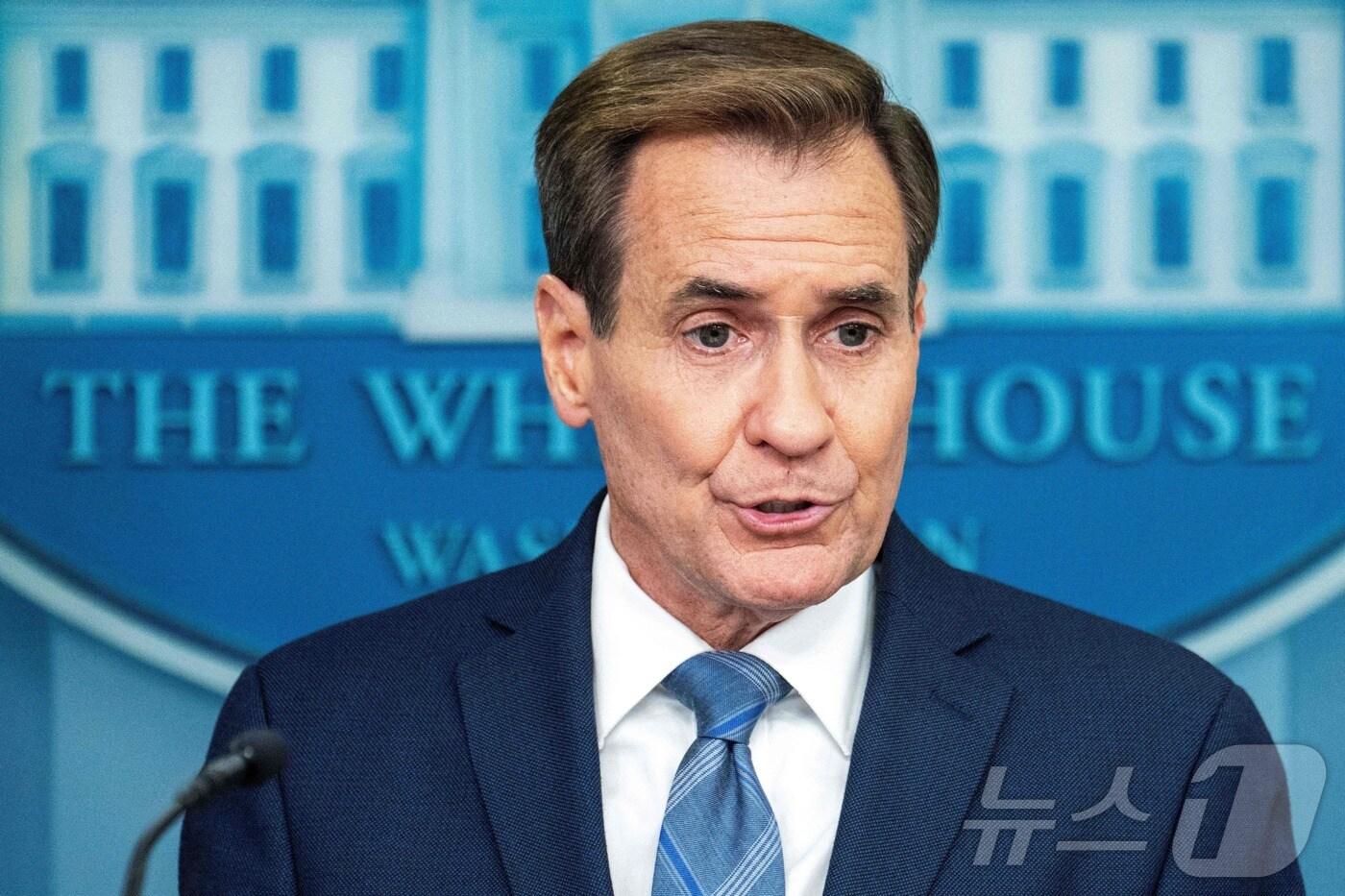 존 커비 백악관 NSC 국가안보 소통보좌관이 18일&#40;현지시간&#41; 워싱턴 백악관 브래디 룸에서 브리핑을 갖고 레바논의 무선호출기 테러와 관련해 &#34;어떤 종류의 확전도 원치 않으며 이 위기를 해결하는 최선의 방법이 추가적인 군사적 작전이라고 전혀 믿지 않는다&#34;고 밝히고 있다. 2024.09.19. ⓒ AFP=뉴스1 ⓒ News1 우동명 기자