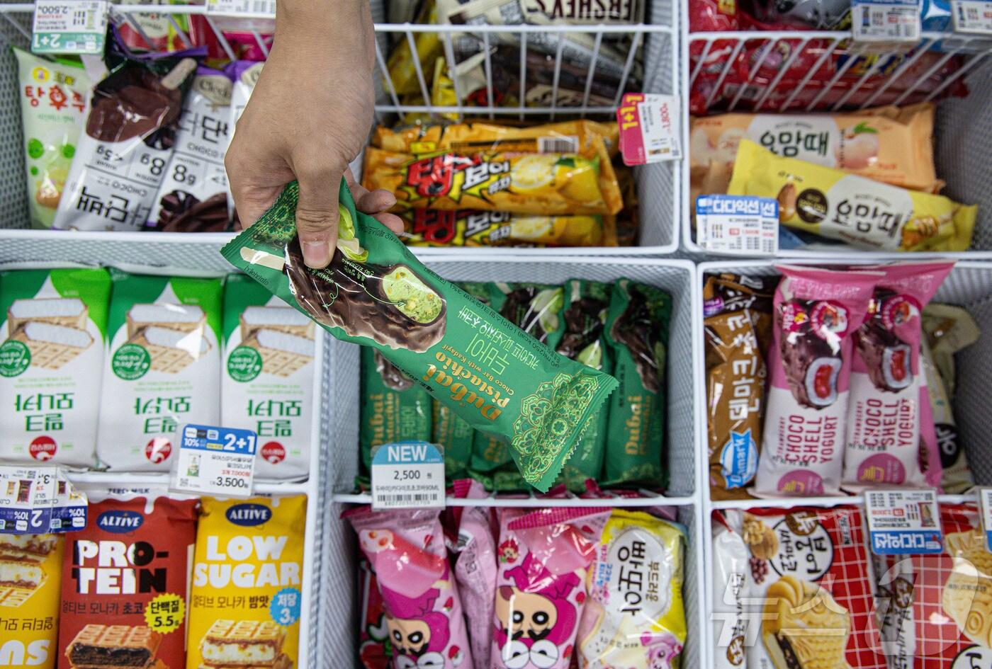 서울에 위치한 편의점에서 판매하고 있는 피스타치오 아이스크림 제품. 2024.9.19/뉴스1 ⓒ News1 이재명 기자
