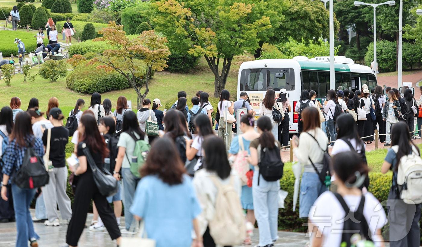 서울 시내 한 대학교 교정이 학생들로 붐비고 있다. (사진은 기사 내용과 무관함)2024.9.2/뉴스1 ⓒ News1 김도우 기자