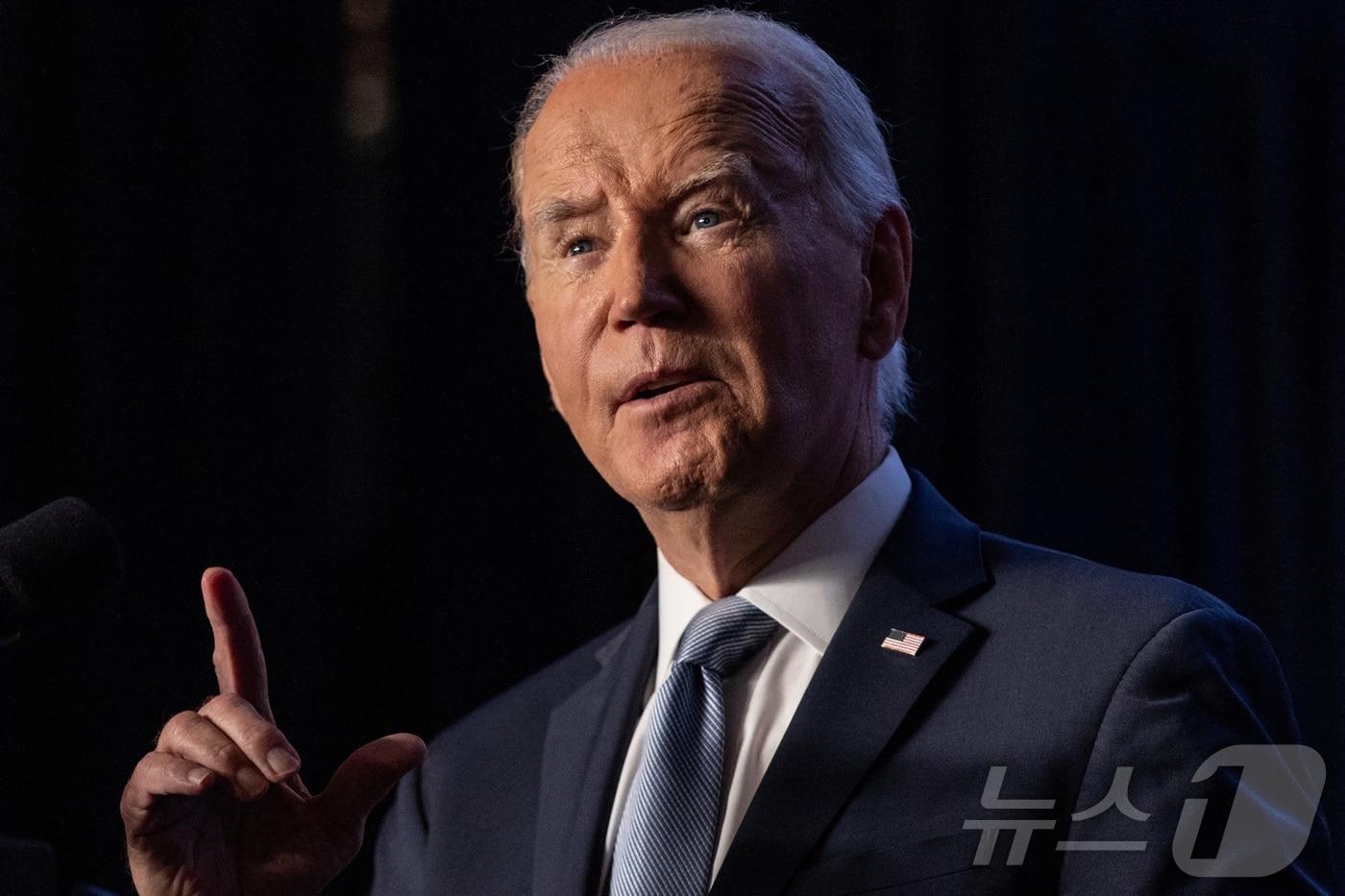 본문 이미지 - 19일(현지시간) 미국 워싱턴에서 조 바이든 대통령이 경제클럽 행사에 참석해 연설하고 있다. 2024.09.19/ ⓒ 로이터=뉴스1 ⓒ News1 권진영 기자